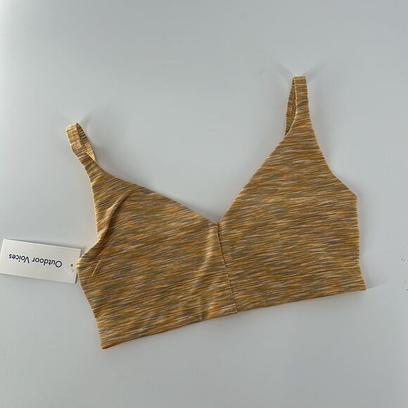Outdoor Voices Flow Bralette Sports Bra In Sunset - Picture 2 of 8